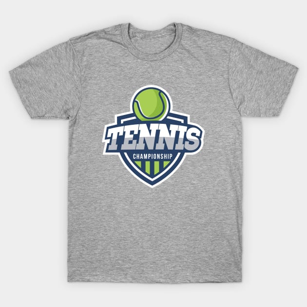 Tennis logo team design T-Shirt by Brainable ART